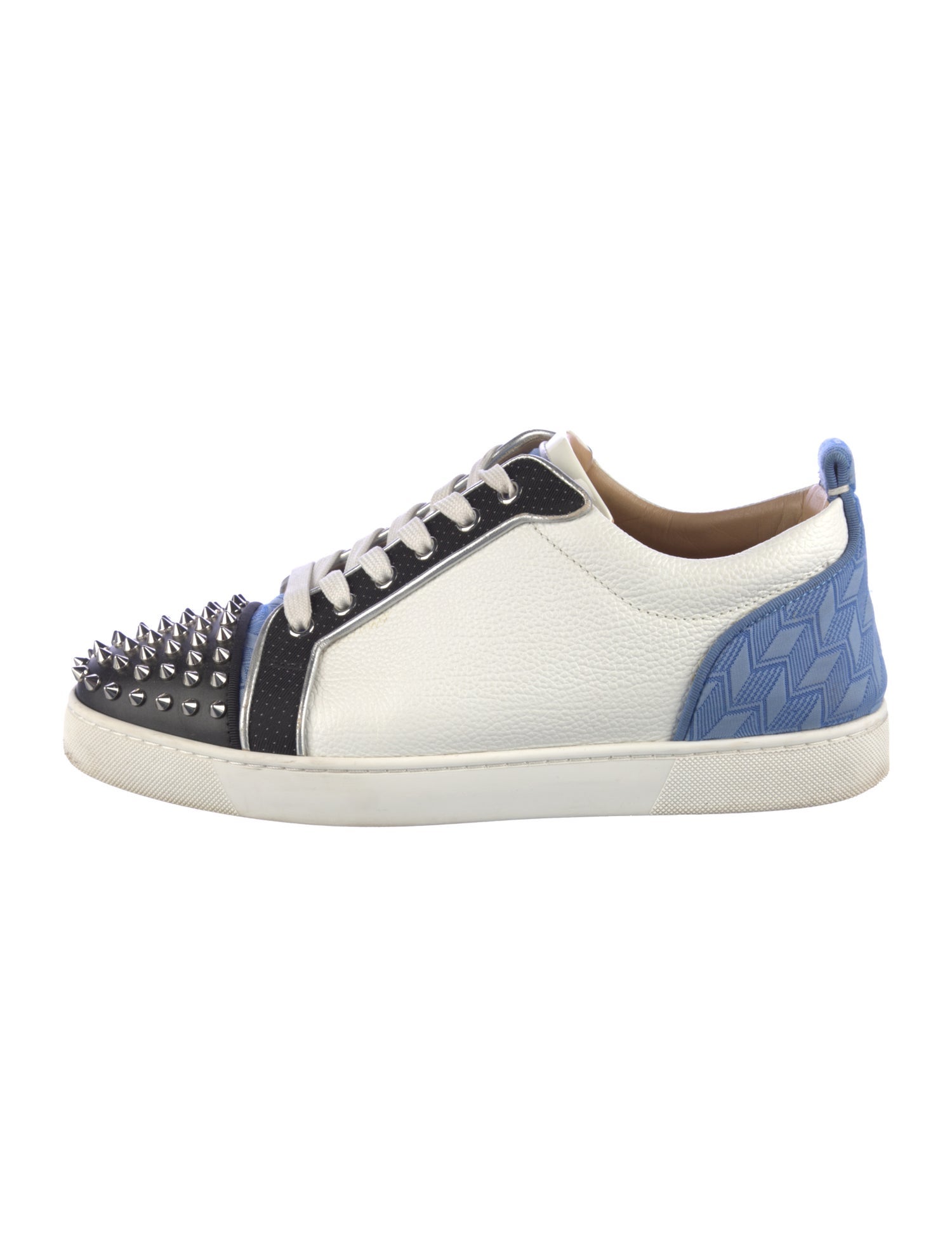 Christian Louboutin Spike Accents Leather Sneakers