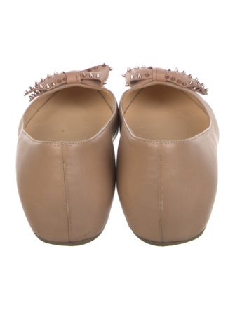 Christian Louboutin Spike Accents Leather Ballet Flats