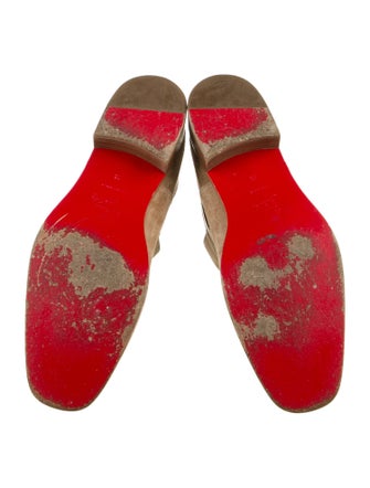 Christian Louboutin Suede Leather Trim Embellishment Boots