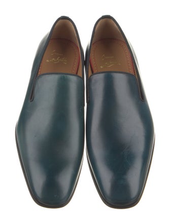 Christian Louboutin Leather Grosgrain Trim Loafers