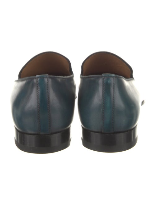 Christian Louboutin Leather Grosgrain Trim Loafers