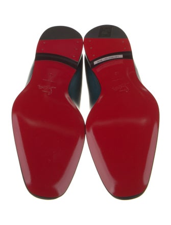 Christian Louboutin Leather Grosgrain Trim Loafers