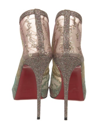 Christian Louboutin Mesh Glitter Accents Pumps