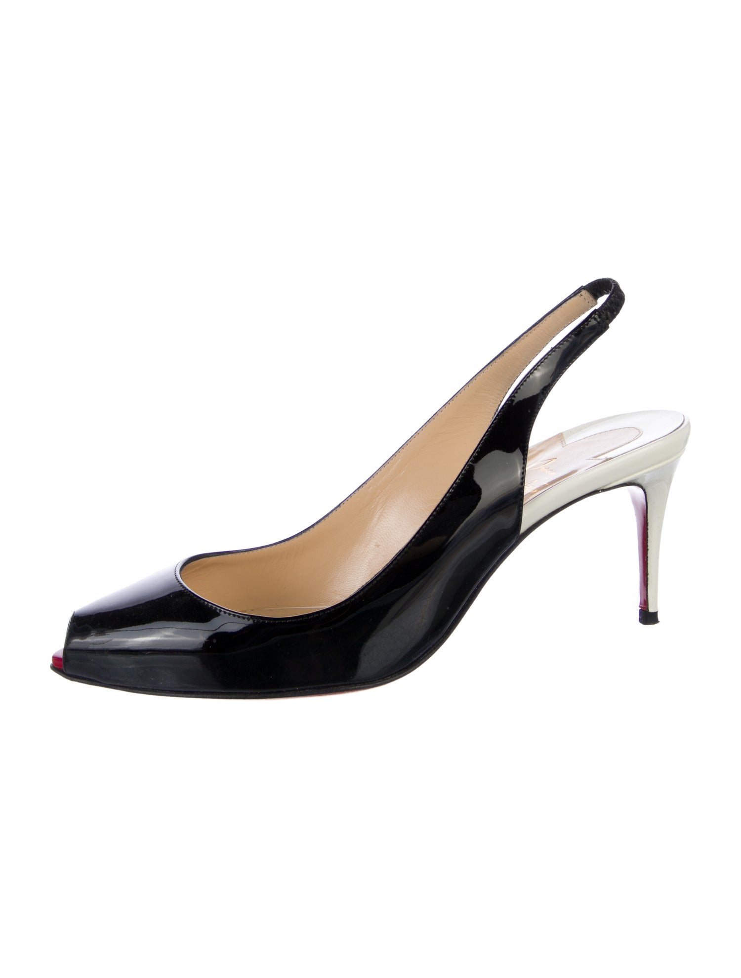 Christian Louboutin Patent Leather Slingback Pumps