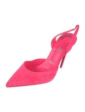 Christian Louboutin Suede Slingback Pumps