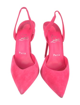 Christian Louboutin Suede Slingback Pumps