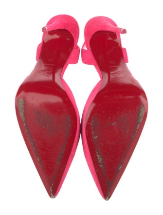 Christian Louboutin Suede Slingback Pumps