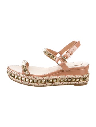 Christian Louboutin Pyraclou Rockstud Accents Espadrilles