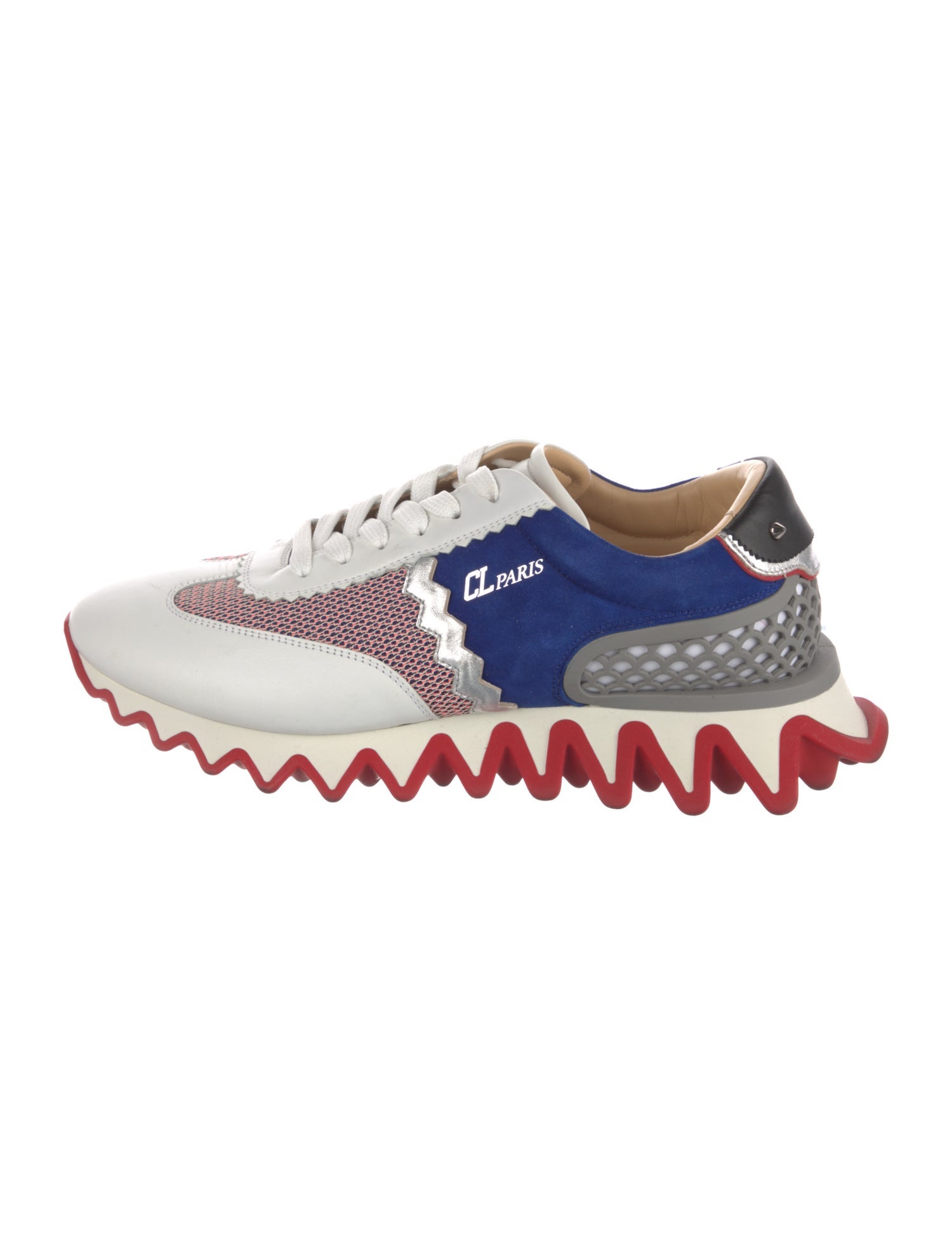 Christian Louboutin Spike Accents Leather Athletic Sneakers