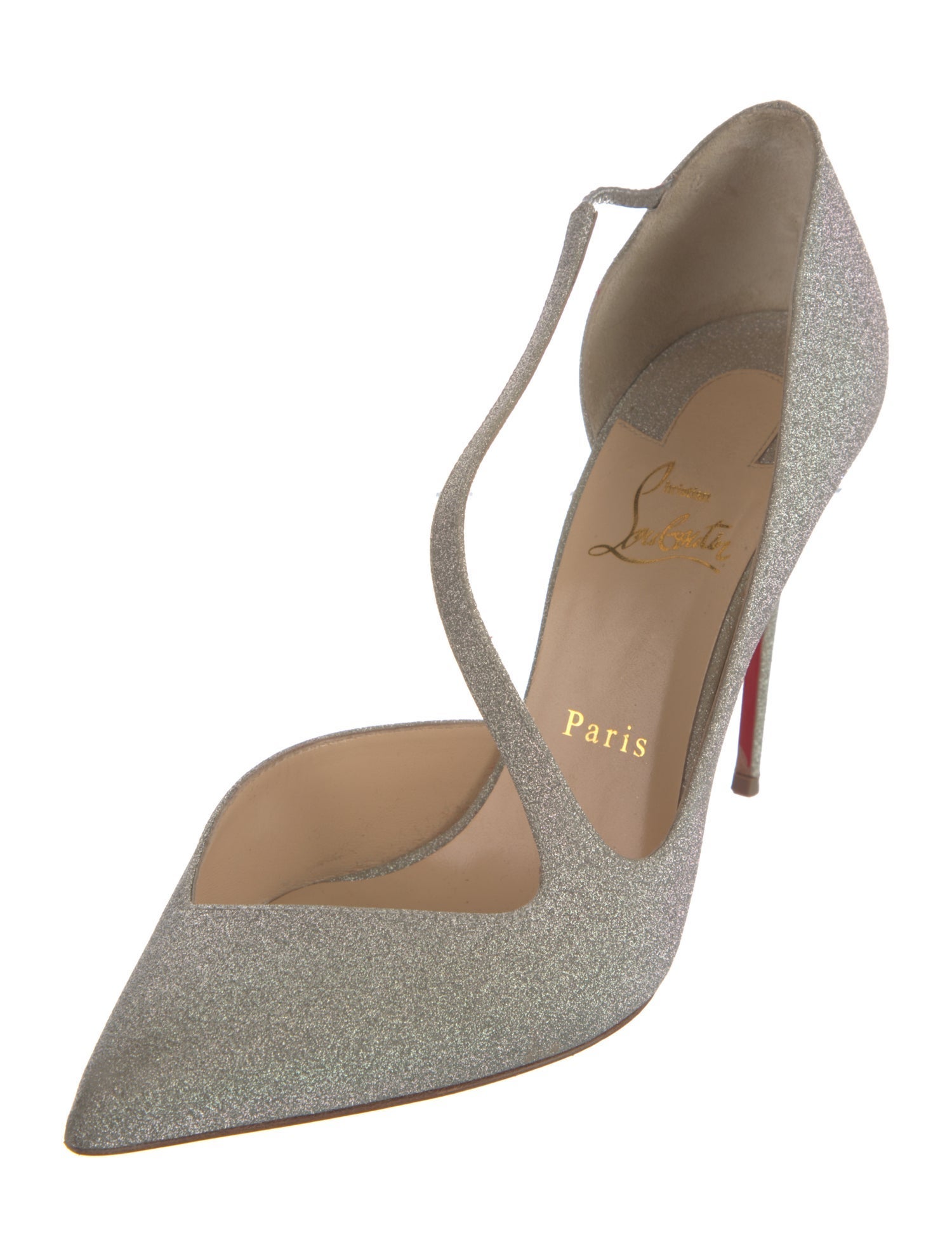 Christian Louboutin Glitter D'Orsay Pumps