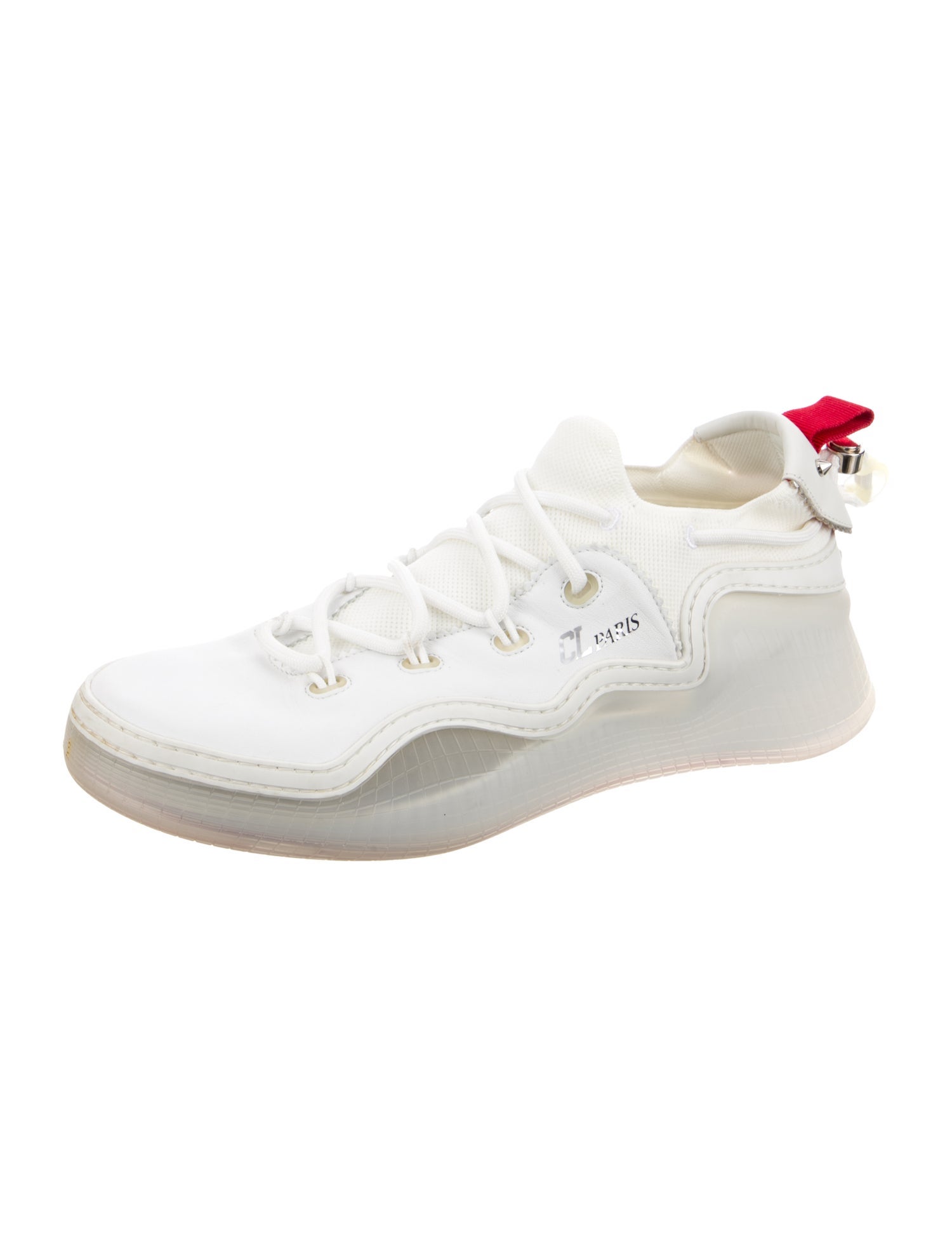Christian Louboutin Leather Studded Accents Sneakers