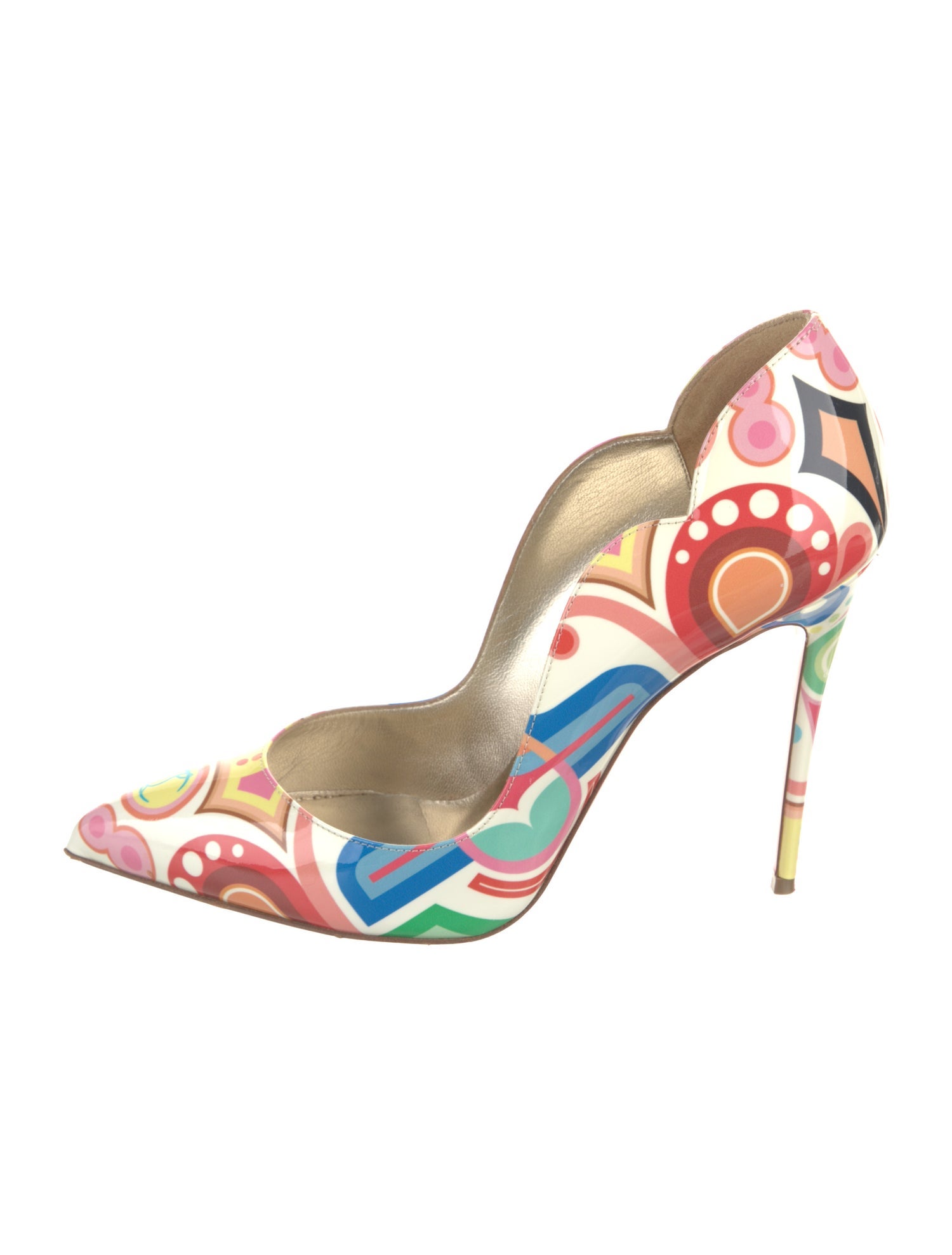 Christian Louboutin Patent Leather Printed Pumps