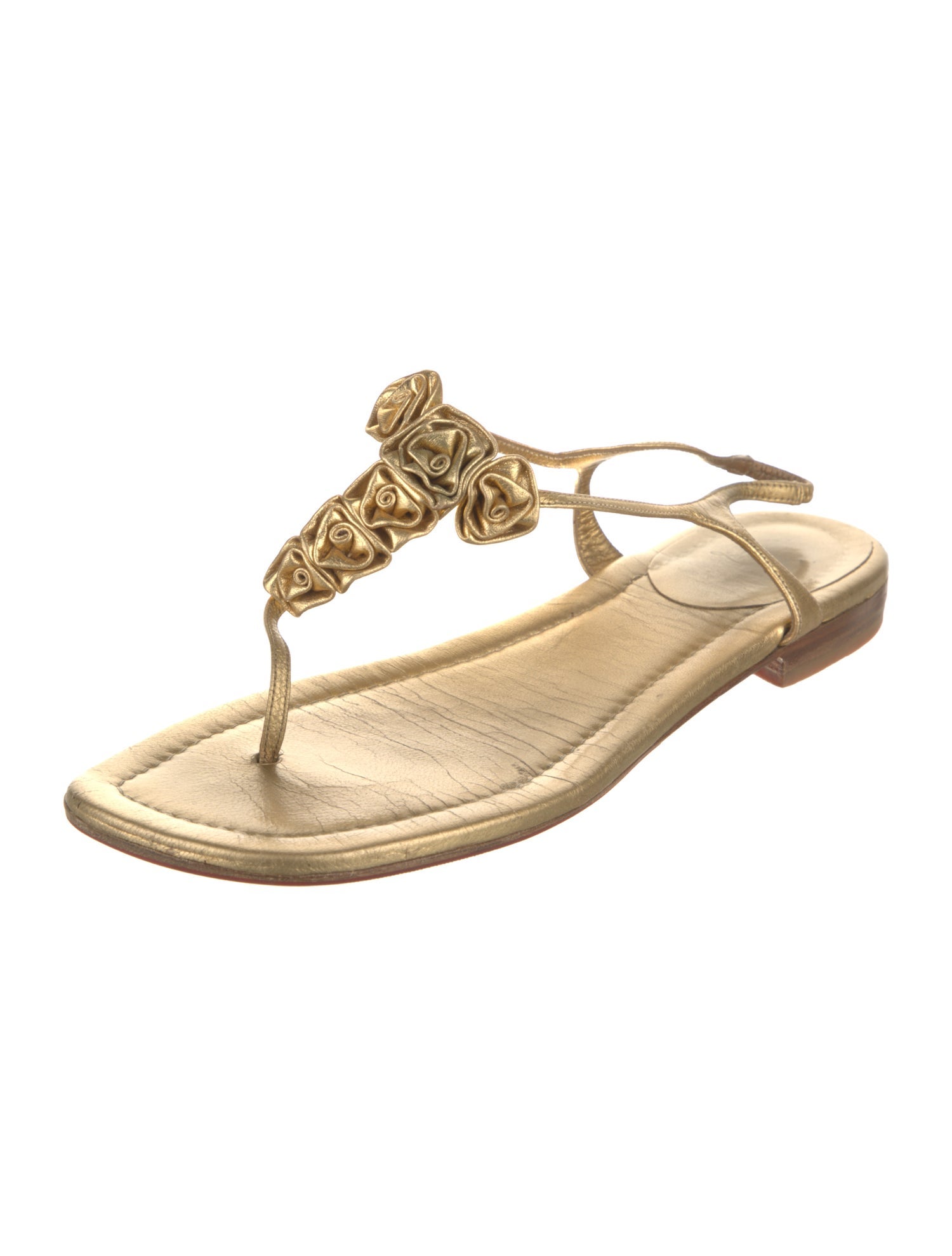 Christian Louboutin Leather T-Strap Sandals