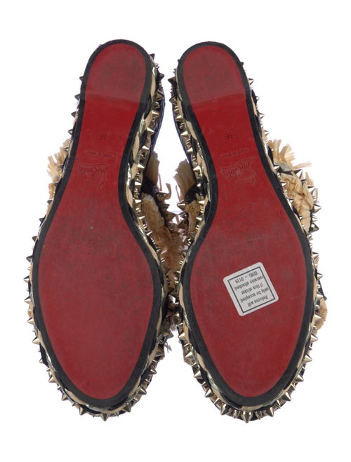 Christian Louboutin Leather Colorblock Pattern Espadrilles