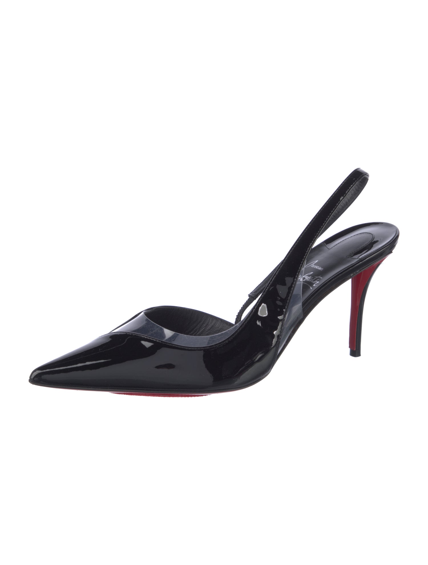 Christian Louboutin Patent Leather Slingback Pumps