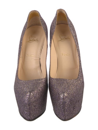 Christian Louboutin Leather Sequin Embellishments Pumps