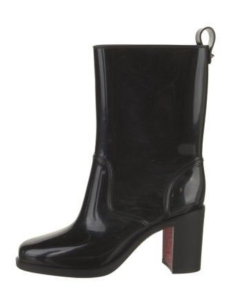 Christian Louboutin Rubber Studded Accents Rain Boots