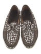 Christian Louboutin Spike Accents Leather Boat Shoes