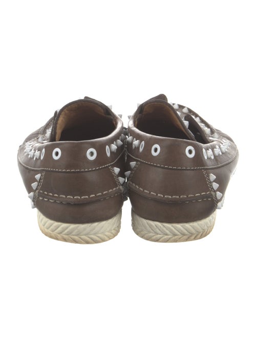 Christian Louboutin Spike Accents Leather Boat Shoes