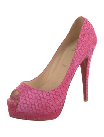 Christian Louboutin Python Animal Print Pumps