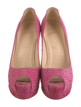 Christian Louboutin Python Animal Print Pumps