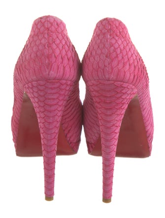 Christian Louboutin Python Animal Print Pumps