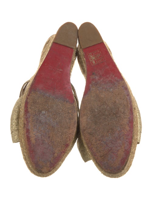 Christian Louboutin Raffia Glitter Accents Espadrilles
