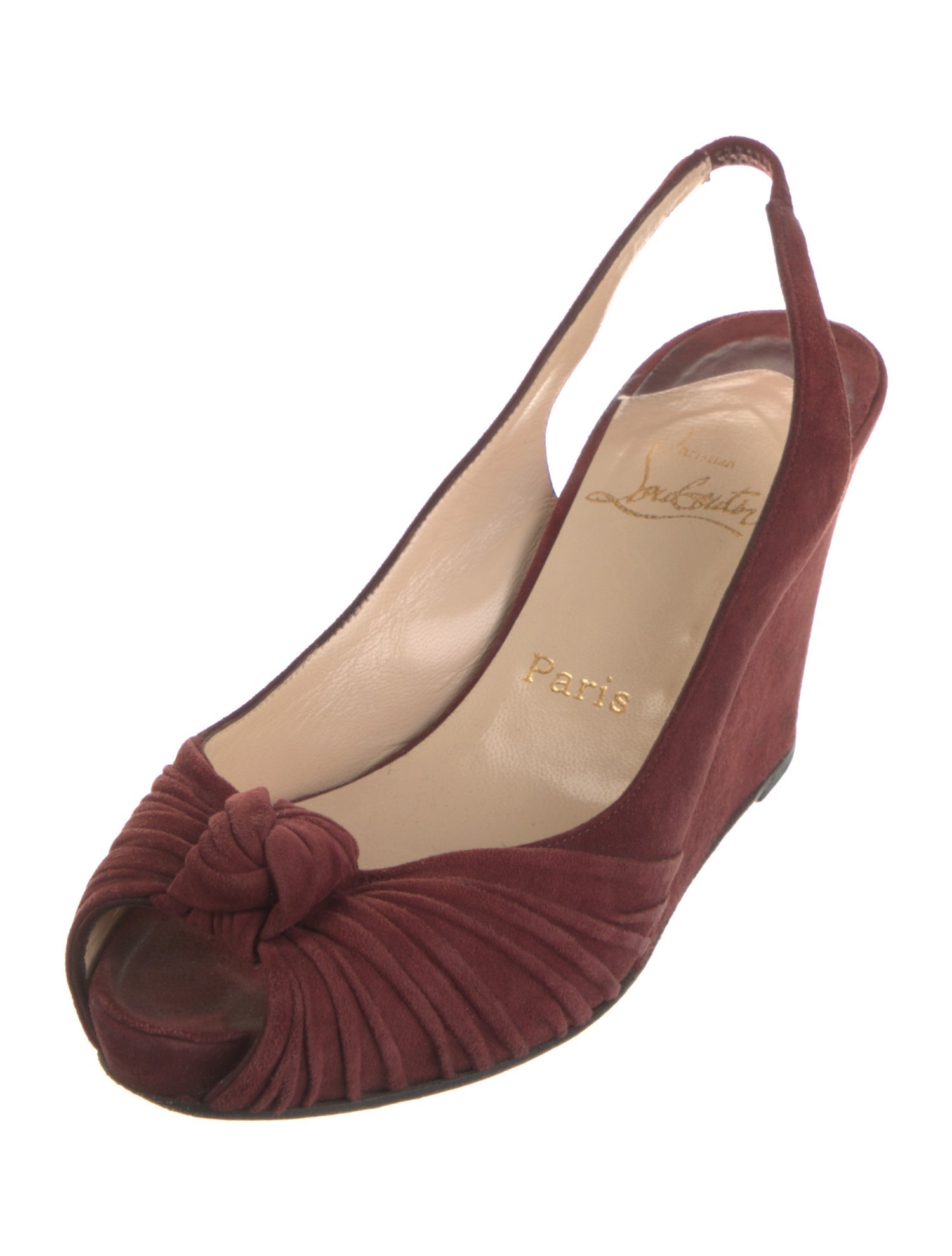 Christian Louboutin Vintage Suede Slingback Sandals