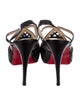 Christian Louboutin Patent Leather Patterned Slingback Pumps