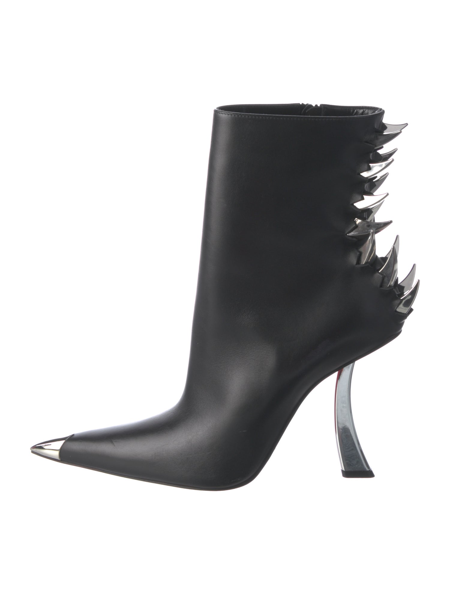 Christian Louboutin Leather Studded Accents Boots