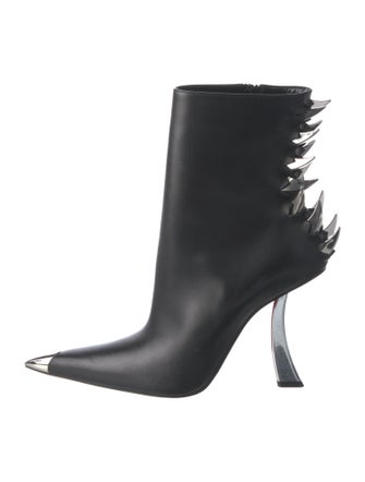 Christian Louboutin Leather Studded Accents Boots