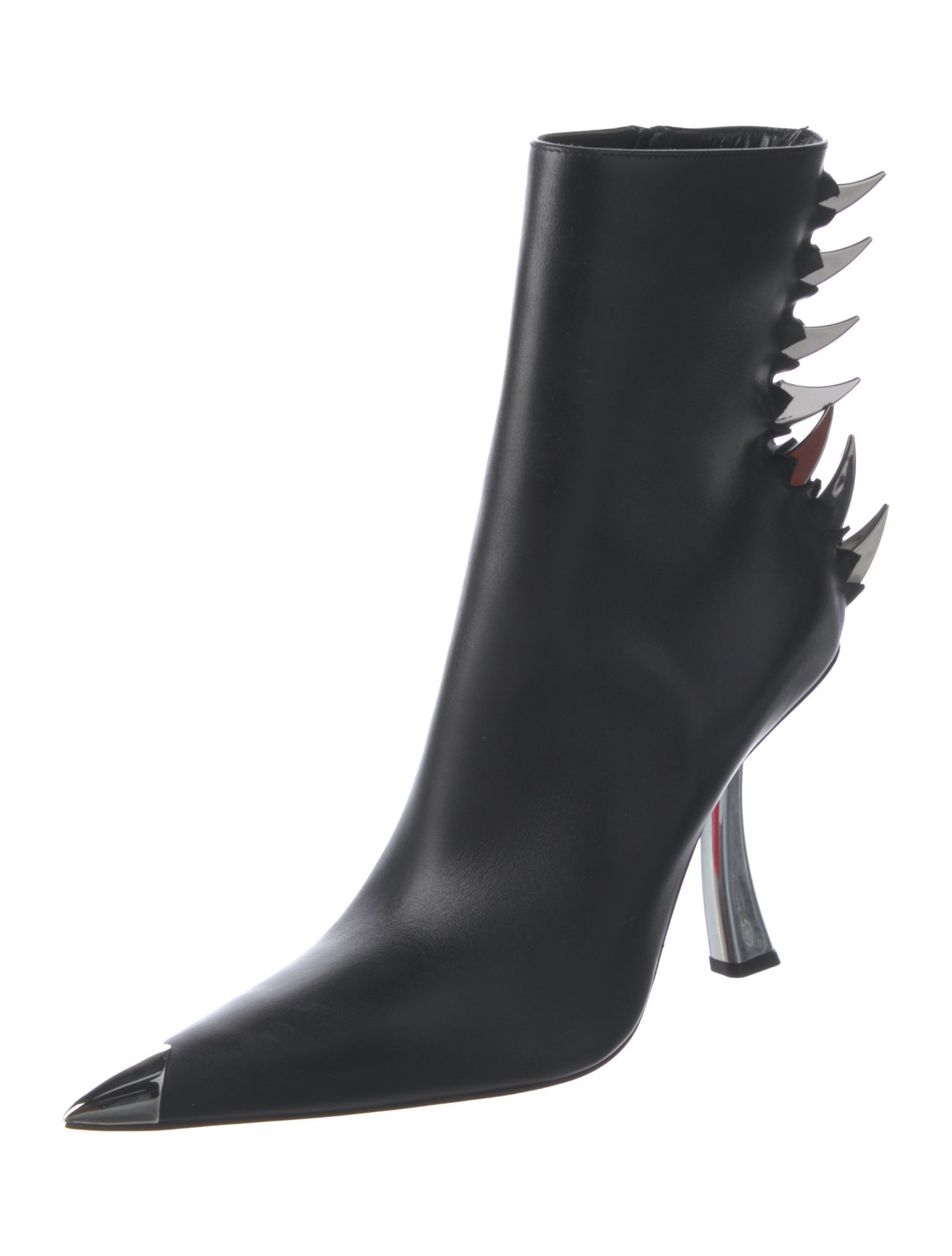 Christian Louboutin Leather Studded Accents Boots