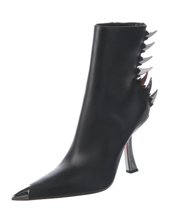 Christian Louboutin Leather Studded Accents Boots