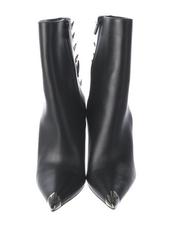 Christian Louboutin Leather Studded Accents Boots