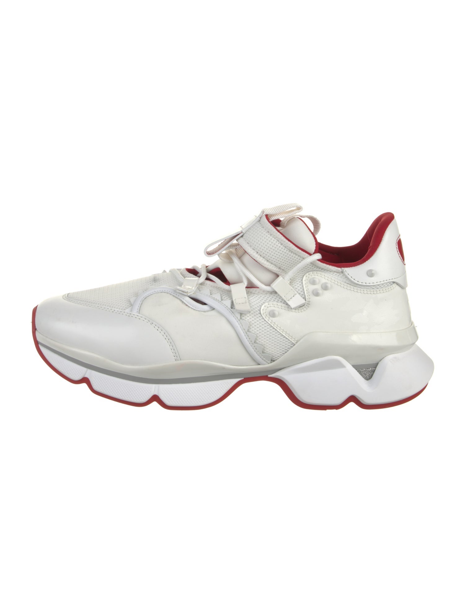 Christian Louboutin Leather Studded Accents Athletic Sneakers