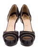 Christian Louboutin Suede Studded Accents D'Orsay Pumps