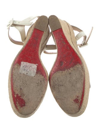 Christian Louboutin Patent Leather Animal Print Espadrilles