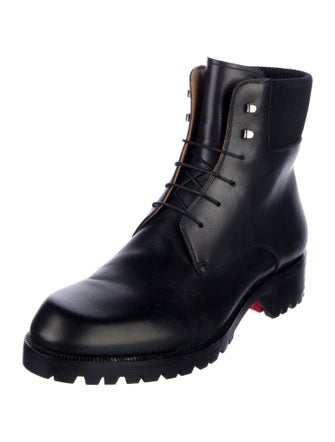 Christian Louboutin Leather Lace-Up Boots