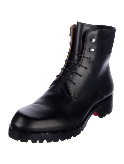 Christian Louboutin Leather Lace-Up Boots