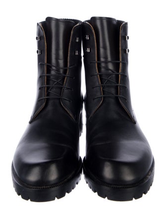 Christian Louboutin Leather Lace-Up Boots