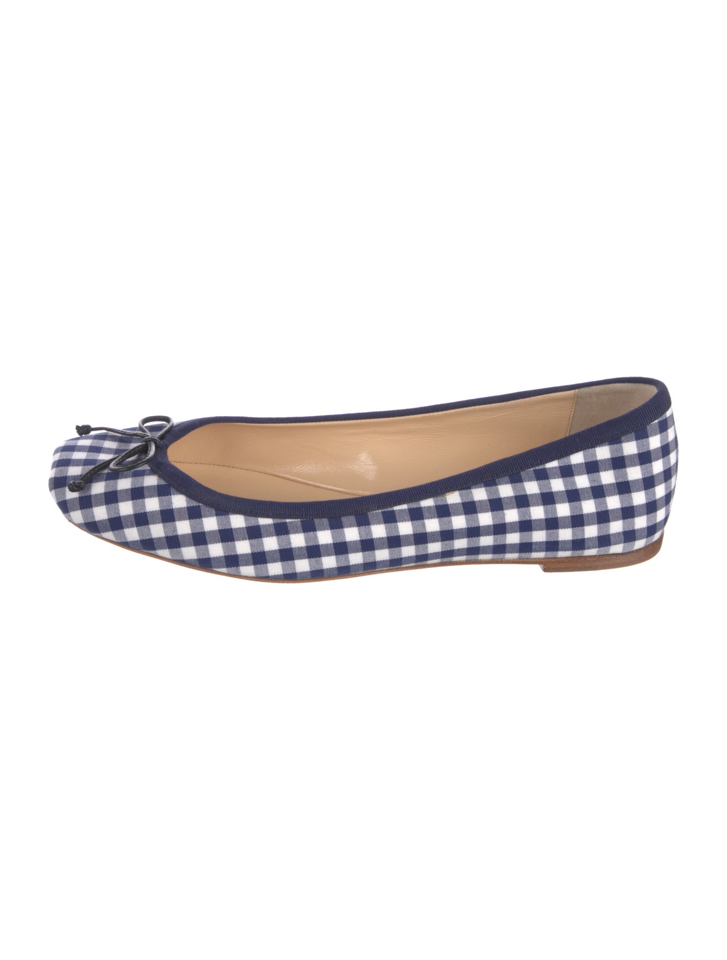 Christian Louboutin Plaid Print Bow Accents Ballet Flats