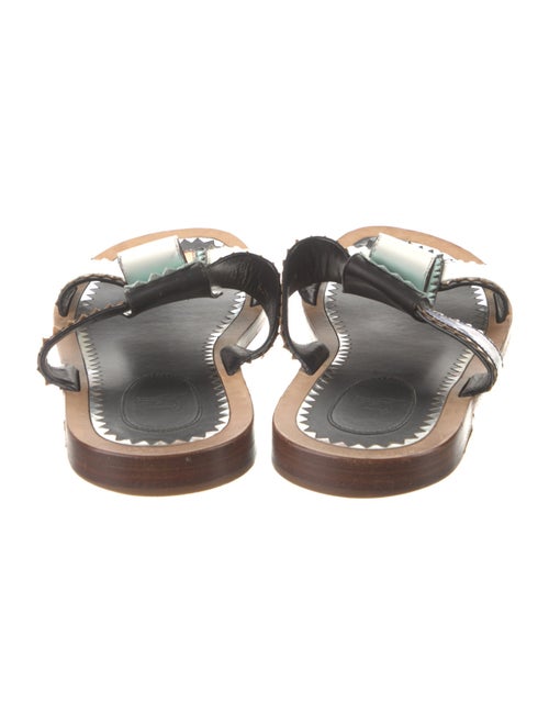 Christian Louboutin Rockstud Accents Leather Slides