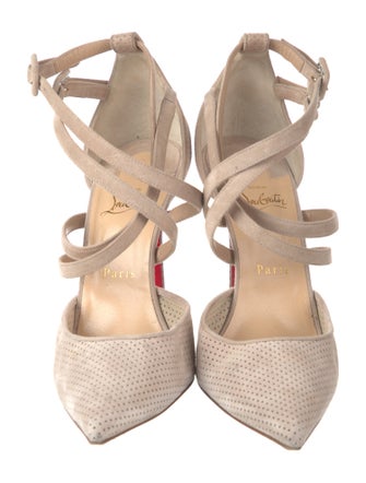 Christian Louboutin Suede D'Orsay Pumps