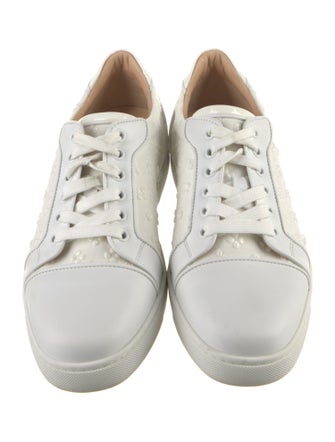 Christian Louboutin Leather Mesh Accents Sneakers