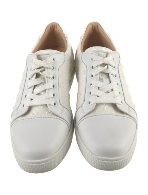 Christian Louboutin Leather Mesh Accents Sneakers