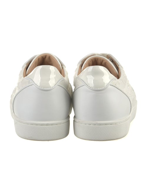 Christian Louboutin Leather Mesh Accents Sneakers