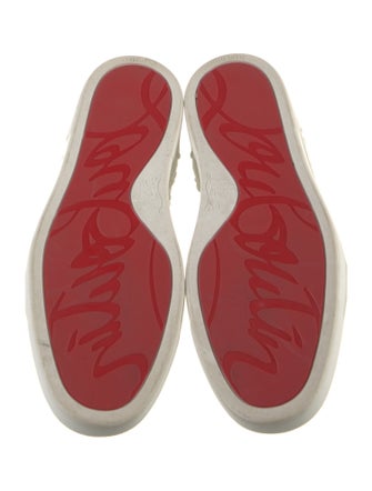 Christian Louboutin Leather Mesh Accents Sneakers