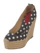 Christian Louboutin Canvas Polka Dot Print Pumps