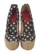 Christian Louboutin Canvas Polka Dot Print Pumps
