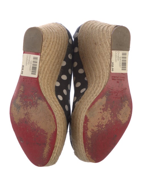 Christian Louboutin Canvas Polka Dot Print Pumps